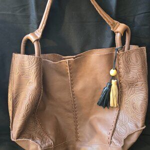 The Sak Los Feliz Large Leather Tote – Chestnut (Good Condition)